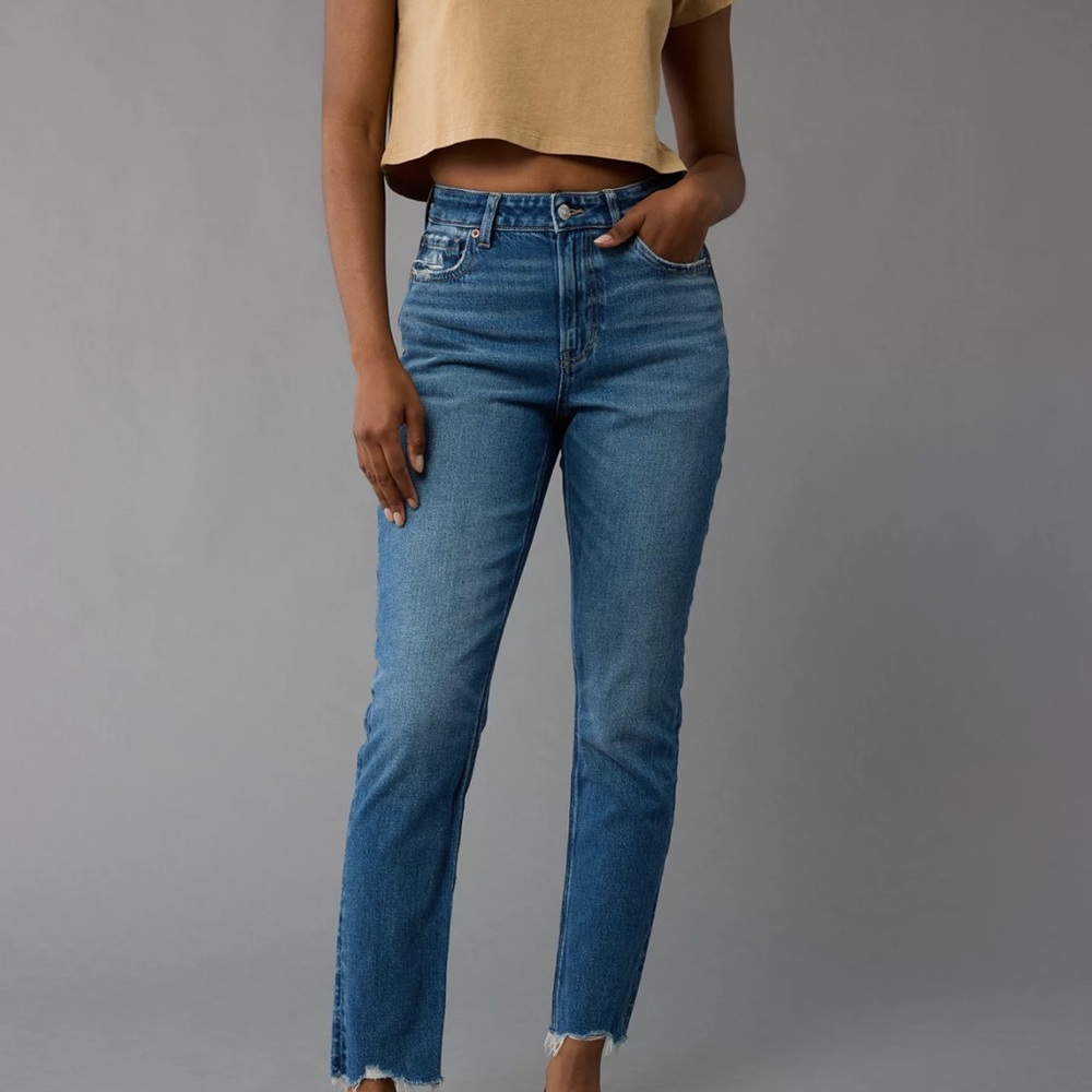 American Eagle Outfitters Women's Straight Leg Blue Jeans